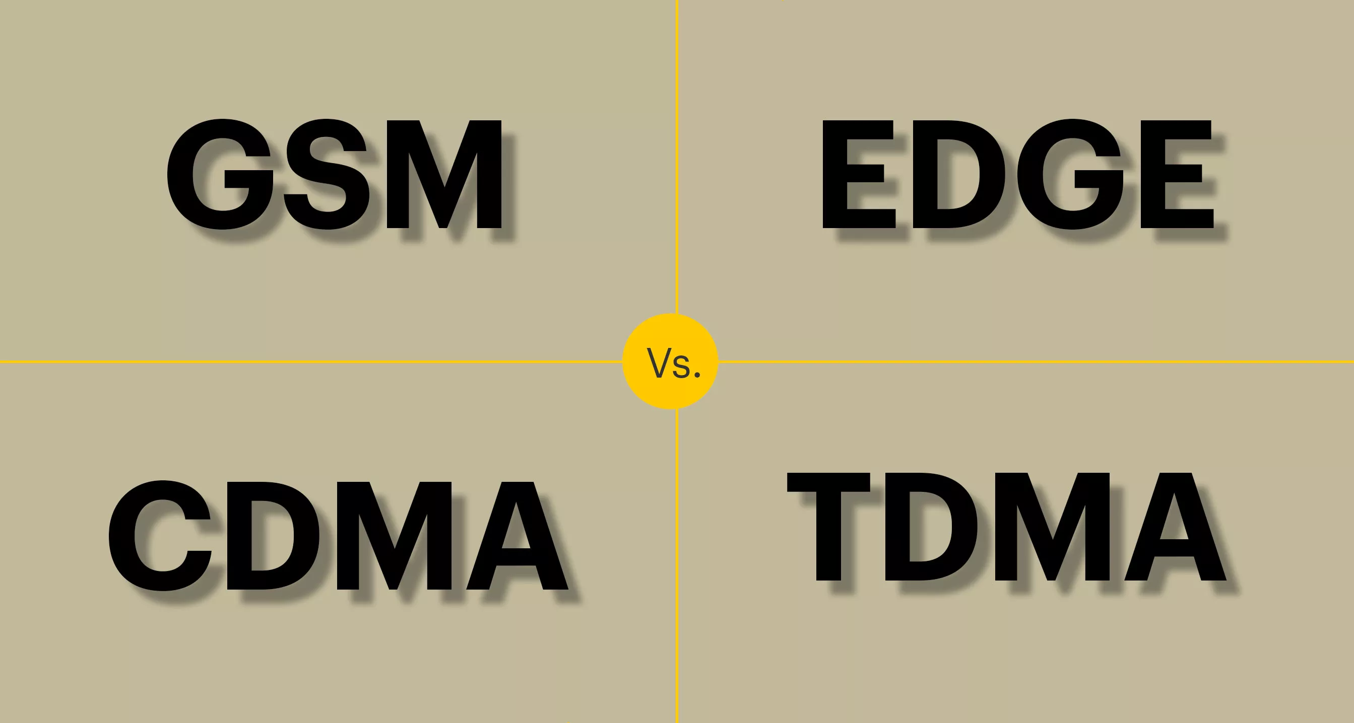 GSM vs. EDGE vs. CDMA vs. TDMA - 3 - febrero 6, 2021