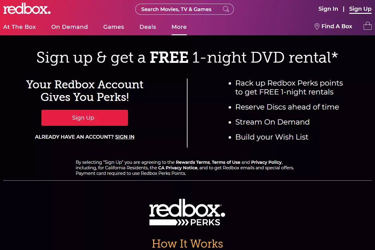 Cómo obtener alquileres gratuitos en Redbox con Redbox Perks