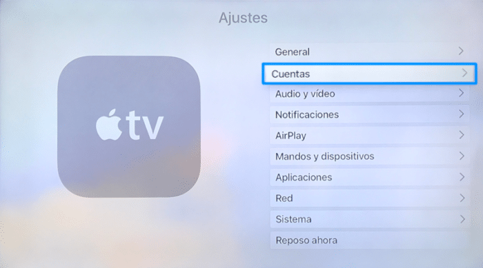 Configurar varias cuentas en tu Apple TV