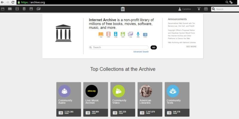 Descargar películas y programas en Internet Archive