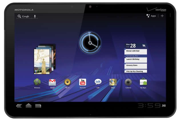 Restablecer una tableta Motorola Xoom