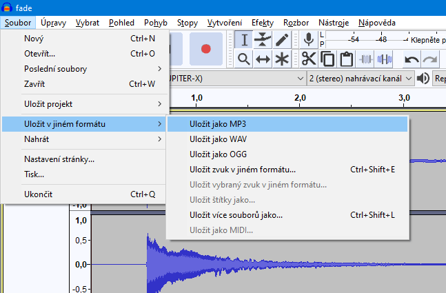 Utilizar Audacity para convertir WAV a MP3