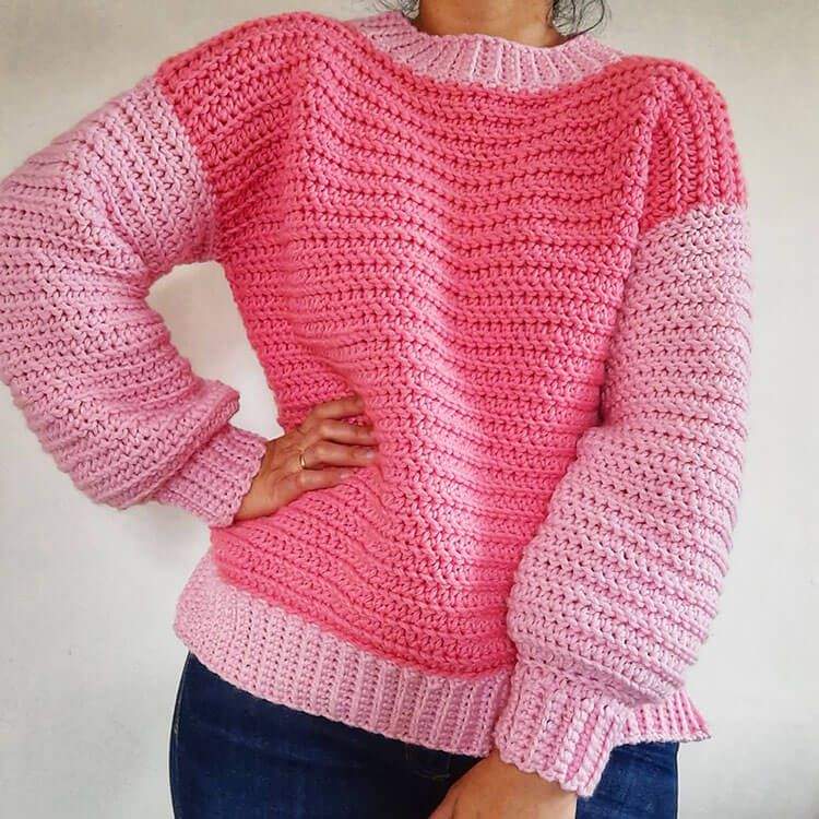 12 Patrones de suéter de crochet gruesos - 9 - julio 4, 2022