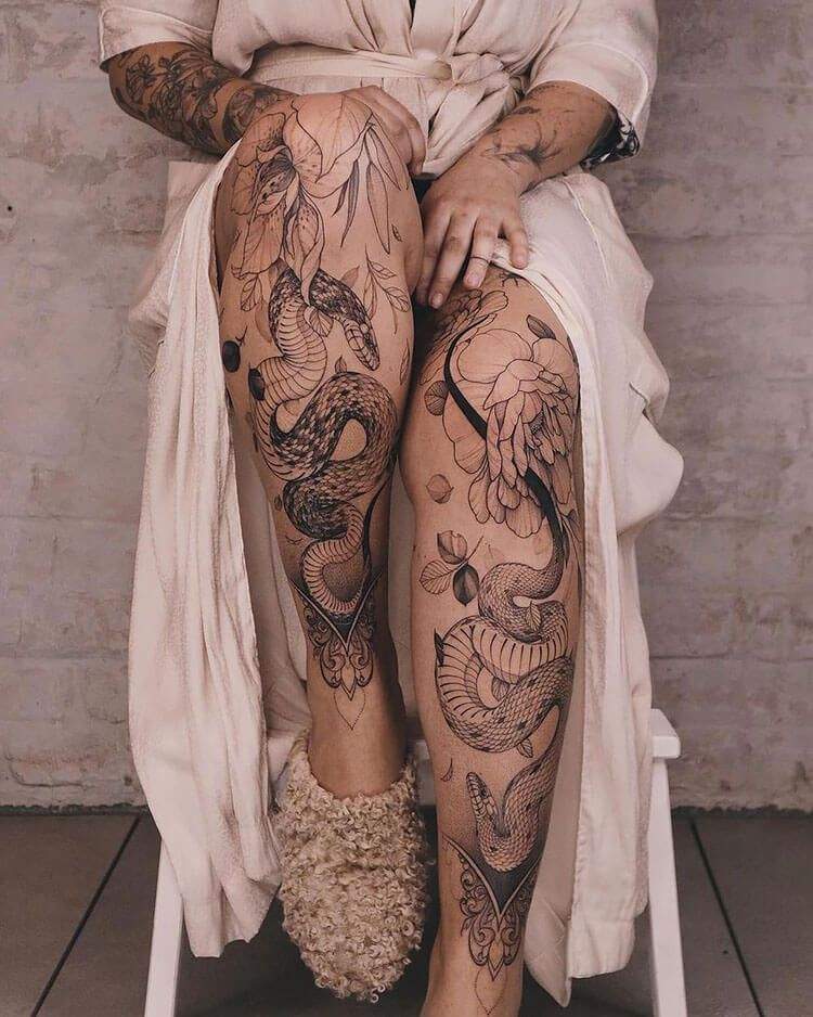 20 Hermosas ideas de tatuaje de piernas para mujeres - 15 - octubre 9, 2022