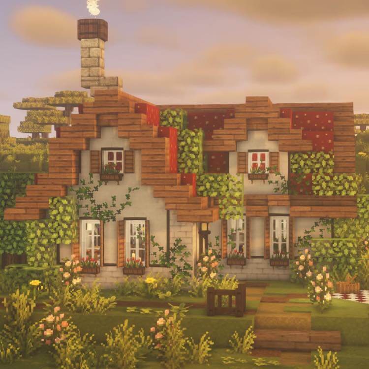 17 Minecraft Construcción de casas de campo Ideas para fanáticos de Cottagecore - 1 - julio 7, 2022