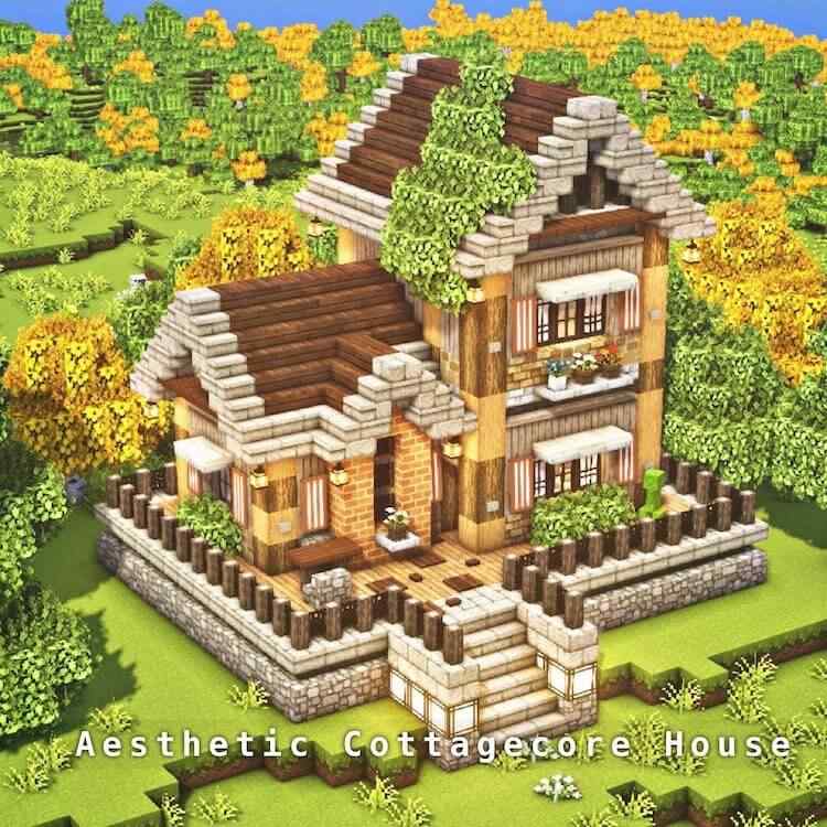 17 Minecraft Construcción de casas de campo Ideas para fanáticos de Cottagecore - 9 - julio 7, 2022