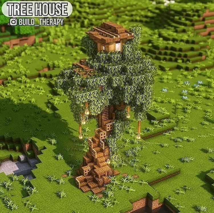21 Minecraft Tree House Build Ideas y tutoriales - 29 - julio 3, 2022