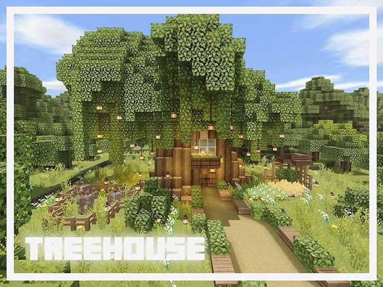 21 Minecraft Tree House Build Ideas y tutoriales - 35 - julio 3, 2022