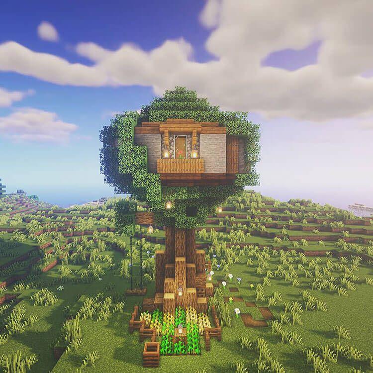 21 Minecraft Tree House Build Ideas y tutoriales - 37 - julio 3, 2022