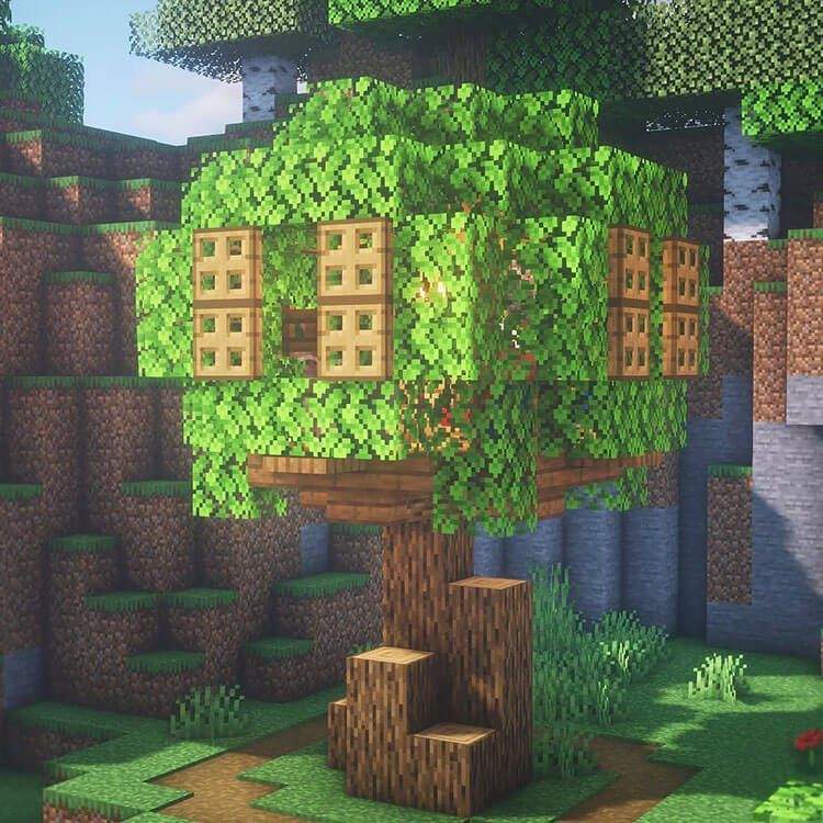 21 Minecraft Tree House Build Ideas y tutoriales - 1 - julio 3, 2022