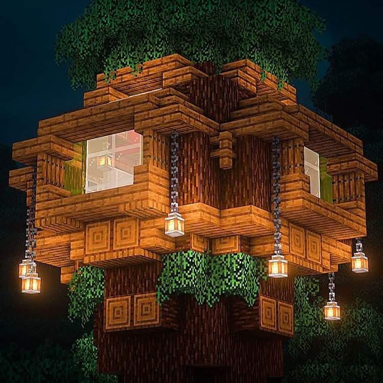 21 Minecraft Tree House Build Ideas y tutoriales - 3 - julio 3, 2022