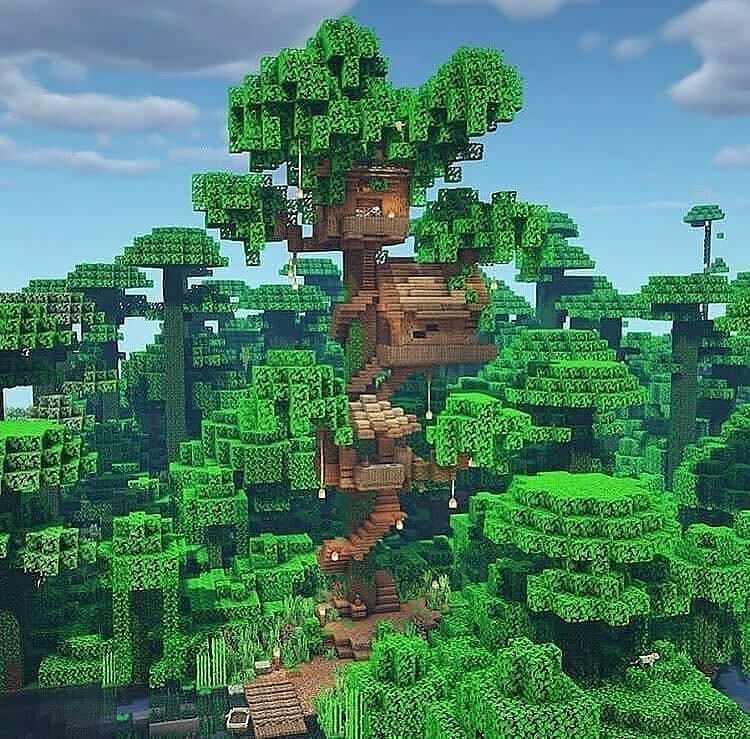 21 Minecraft Tree House Build Ideas y tutoriales - 9 - julio 3, 2022