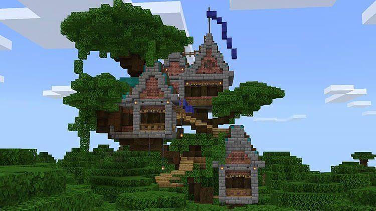 21 Minecraft Tree House Build Ideas y tutoriales - 25 - julio 3, 2022