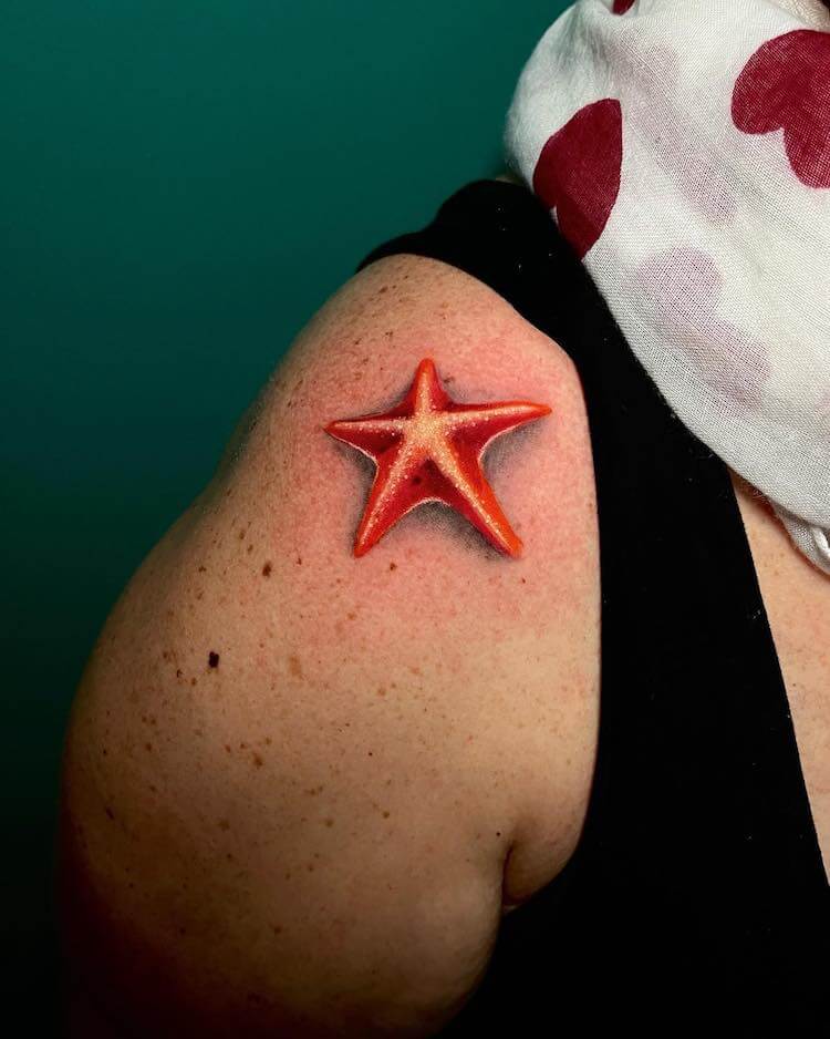 22 Diseños de tatuajes de estrellas de mar que te impresionarán - 19 - julio 4, 2022