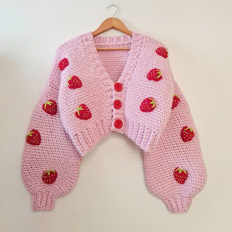 10 Patrones de crochet de suéter de fresa - 3 - junio 8, 2022