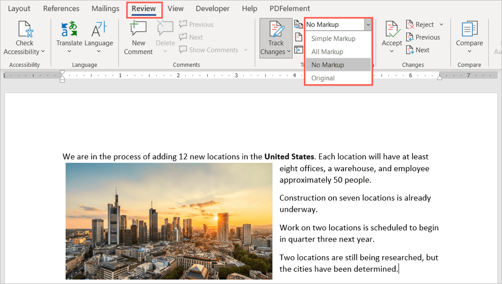 ¿Cómo mostrar, aceptar u ocultar ediciones en Microsoft Word? - 29 - diciembre 22, 2022