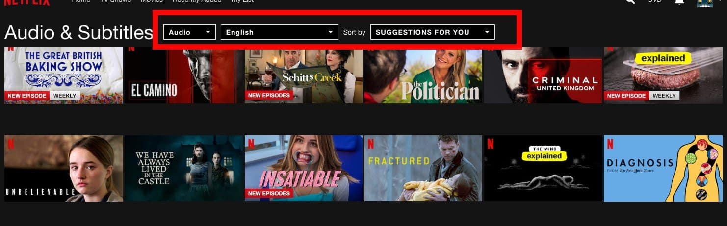 how to change the language of a movie on netflix 