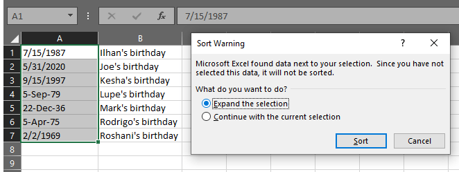 Cómo ordenar por fecha en Excel - 17 - agosto 13, 2022