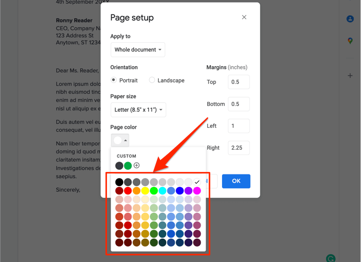 ¿Cómo cambiar el color de fondo en Google Docs? - 13 - agosto 22, 2022