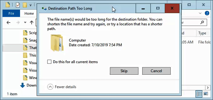 ¿Cómo solucionar el problema del "nombre de archivo es demasiado largo" en Windows? - 9 - agosto 23, 2022
