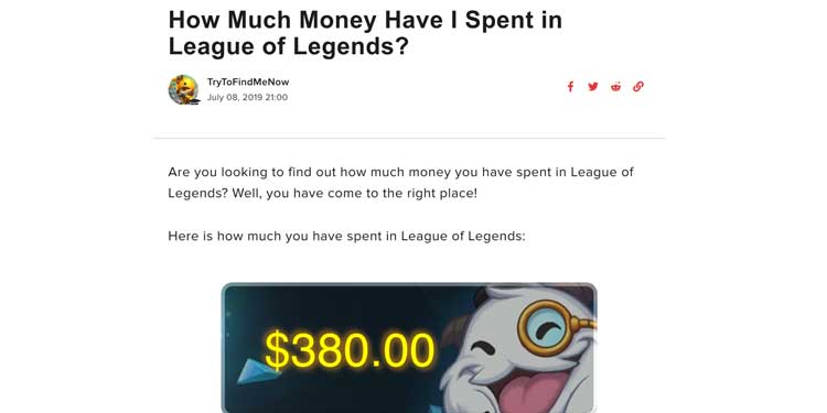 ¿Cuánto dinero he gastado en League of Legends? - 11 - septiembre 22, 2022