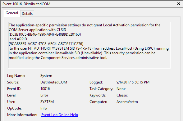 Corrige el error 10016 en el visor de eventos de Windows - 9 - octubre 6, 2022