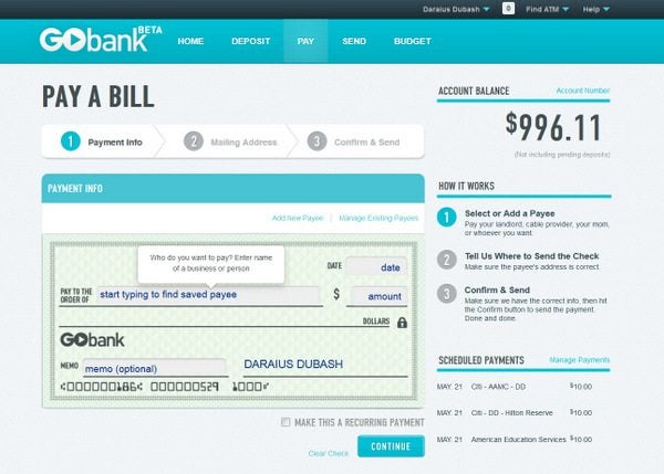 Go Bank Bill Pay - 23 - octubre 11, 2022