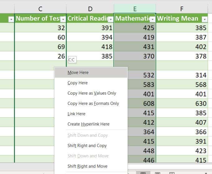 ¿Cómo mover columnas en Excel? - 27 - octubre 15, 2022