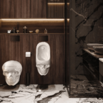 Los baños de cráneo agregan un ambiente espeluznante a cualquier baño
