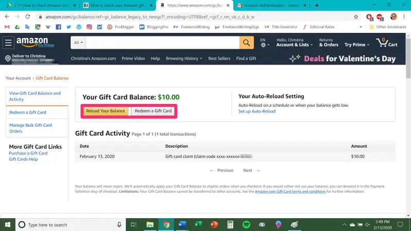 ¿Cómo puedo comprobar mi saldo de crédito de Amazon? Y recargarlo - 11 - enero 30, 2022