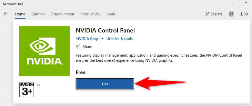 Falta el panel de control de NVIDIA - 39 - noviembre 28, 2022