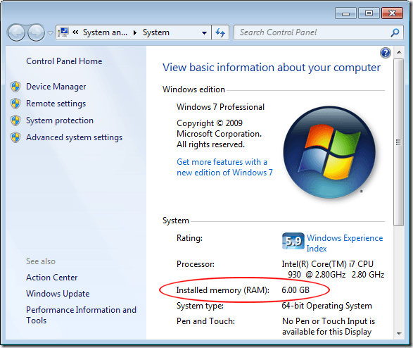 Windows 7 limitar la cantidad de memoria de 64 bits - 9 - noviembre 9, 2022