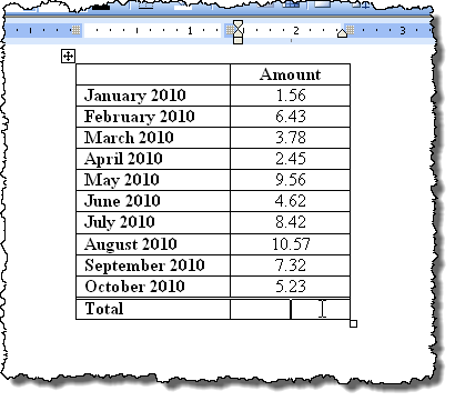 Suma una columna de tabla en Word - 33 - diciembre 22, 2022