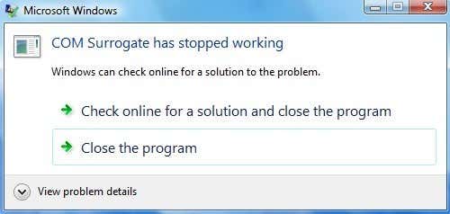 Fix Com Subrogate ha dejado de funcionar en Windows 7 - 7 - diciembre 12, 2022