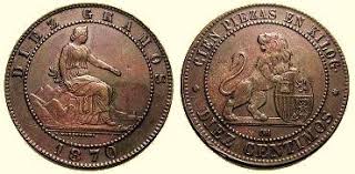 ¿Cuánto vale una moneda de 5 pesetas del año 1870?
