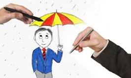 ¿Qué es lo que significa el dibujo de una persona bajo la lluvia con paraguas?