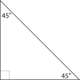 ¿Cuántos ángulos de 45 ºc hay en un triángulo?