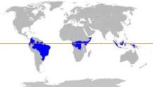 qué países estan próximos a la línea ecuatorial