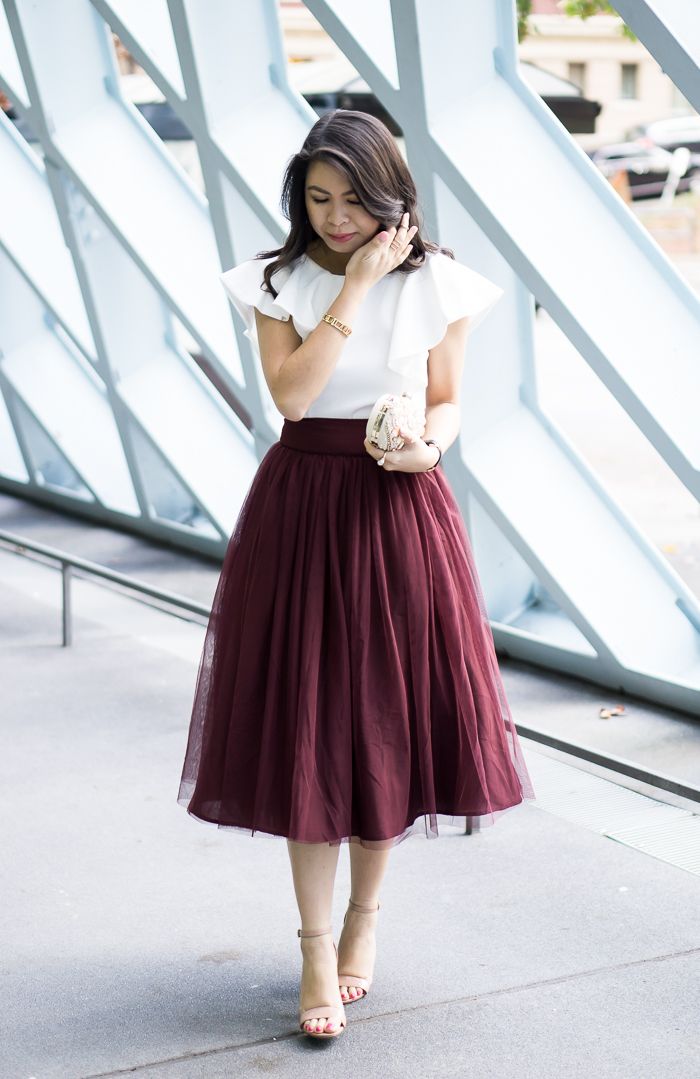 ¡Mira 51 maravillosos modelos de falda midi redonda! - 31 - enero 31, 2023