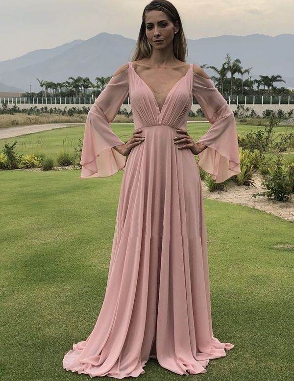 Inspírate con preciosos vestidos de dama de honor rosado - 37 - enero 29, 2023