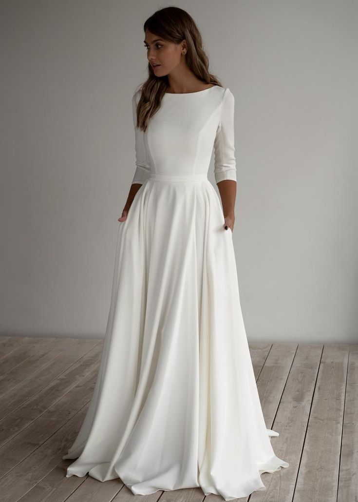 40 Vestidos de novia sencillos y elegantes para arrasar - 35 - enero 29, 2023