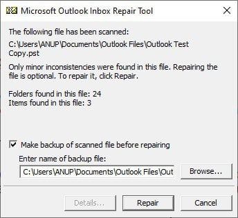 ¿Cómo reparar los datos de Outlook con la herramienta ScanPST.EXE? - 11 - enero 9, 2023