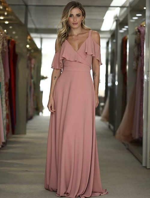 Inspírate con preciosos vestidos de dama de honor rosado - 33 - enero 29, 2023