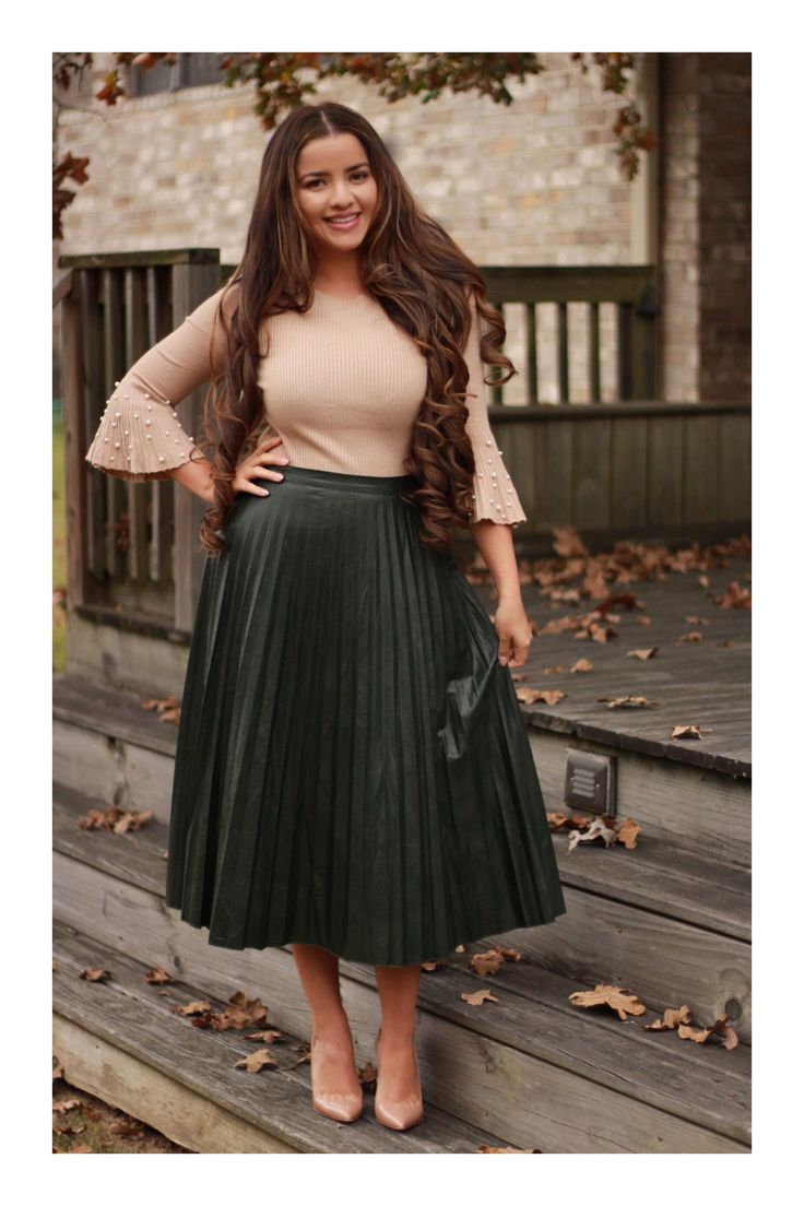 ¡Mira 51 maravillosos modelos de falda midi redonda! - 45 - enero 31, 2023