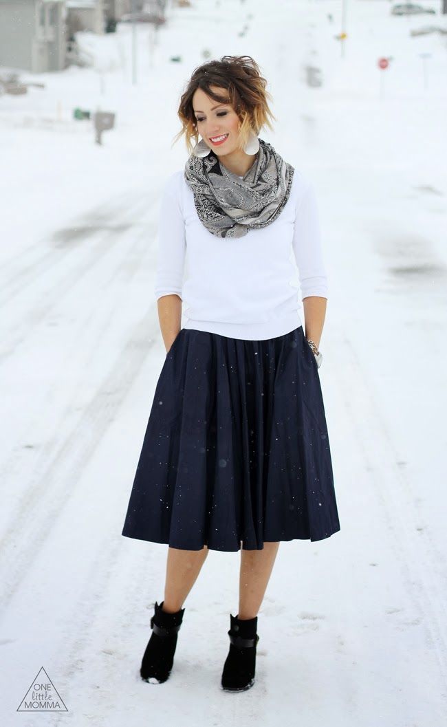¡Mira 51 maravillosos modelos de falda midi redonda! - 103 - enero 31, 2023