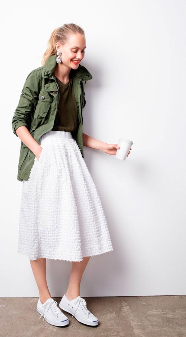¡Mira 51 maravillosos modelos de falda midi redonda! - 55 - enero 31, 2023