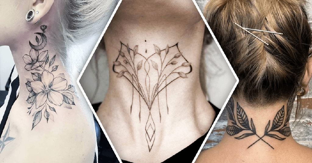 Echa un vistazo a 65 imágenes de tatuajes en el cuello femenino - 29 - enero 24, 2023