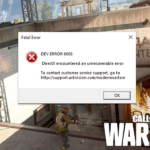 Call of Duty Dev Error 6068 Problema: solución de problemas y corrige