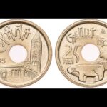 Valioso moneda 25 pesetas agujero