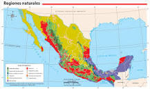 ¿Cuántas regiones naturales tiene México en el mapa?